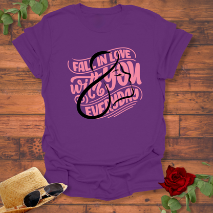 Fall In Love With You Everyday T-shirt | Peachy Mind Unisex 100% Cotton T-Shirt