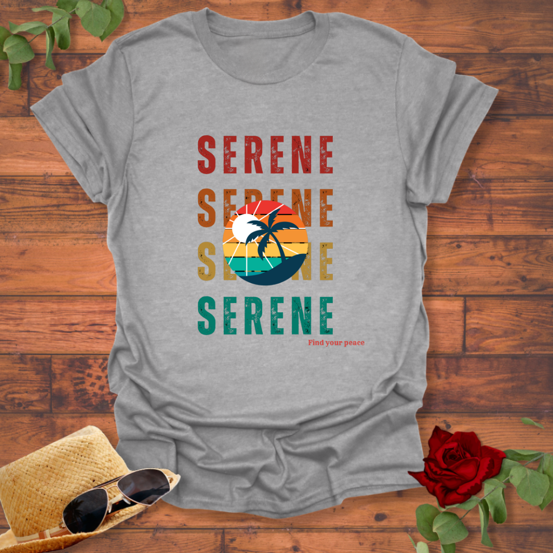 Serene Find Your Peace T-shirt | Peachy Mind Unisex 100% Cotton T-Shirt