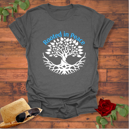 Rooted In Peace T-shirt | Peachy Mind Unisex 100% Cotton T-Shirt