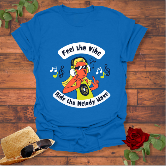 Ride The Melody Wave T-shirt | Peachy Mind Unisex 100% Cotton T-Shirt