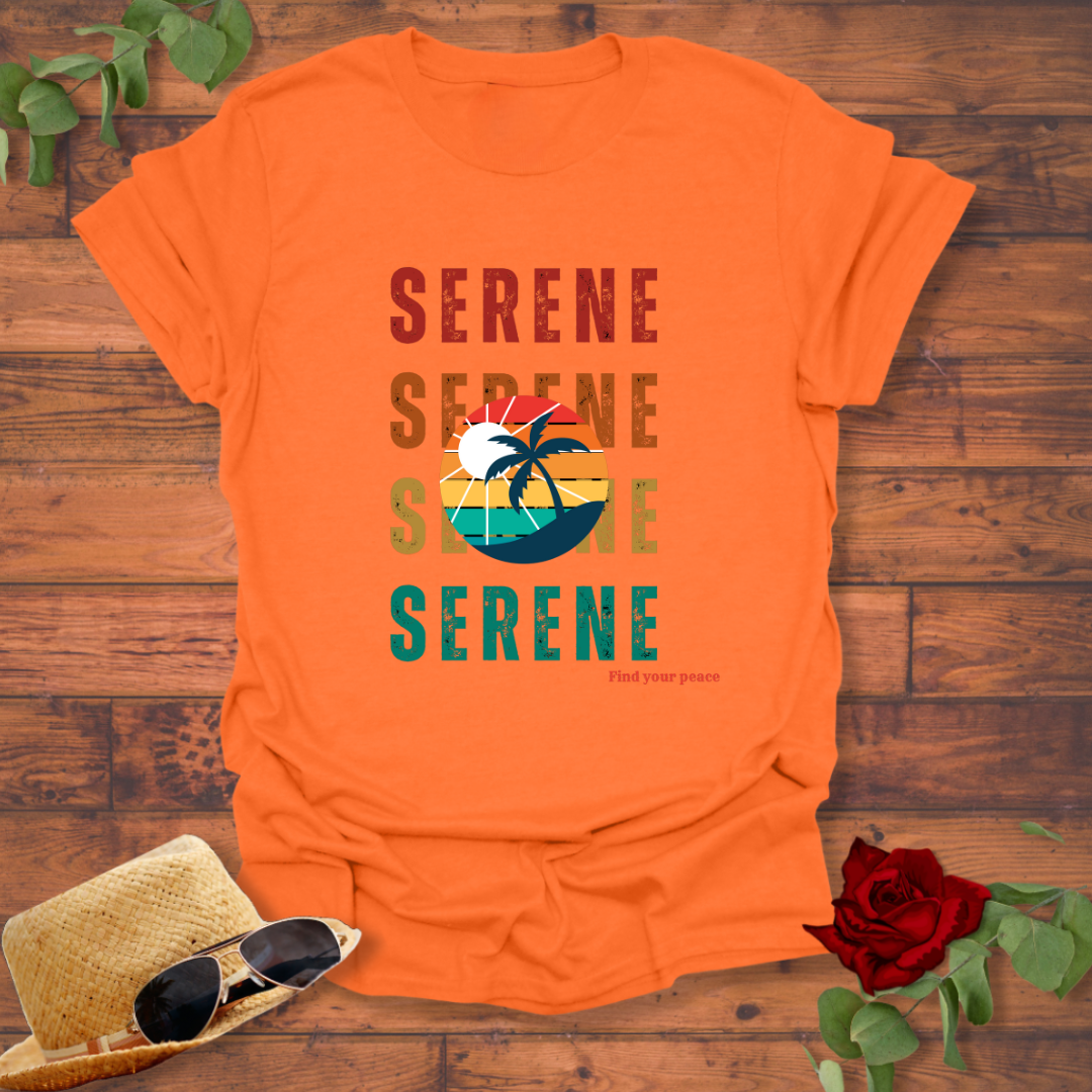 Serene Find Your Peace T-shirt | Peachy Mind Unisex 100% Cotton T-Shirt
