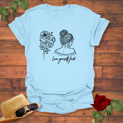 Love Yourself First T-shirt | Peachy Mind Unisex 100% Cotton T-Shirt
