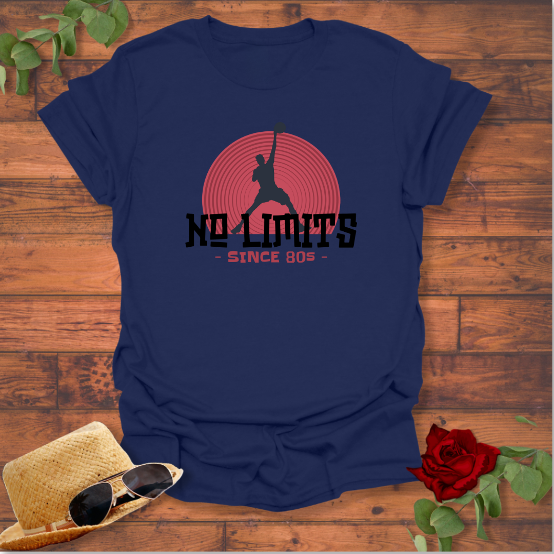 No Limits 80's Basket  Ball T-shirt | Peachy Mind Unisex 100% Cotton T-Shirt