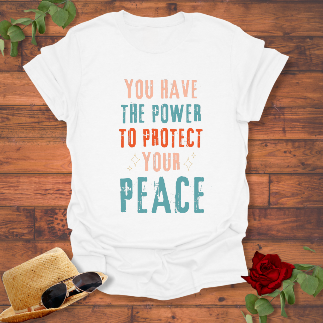 Protect Your Peace  T-shirt | Peachy Mind Unisex 100% Cotton T-Shirt