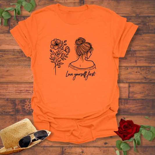 Love Yourself First T-shirt | Peachy Mind Unisex 100% Cotton T-Shirt