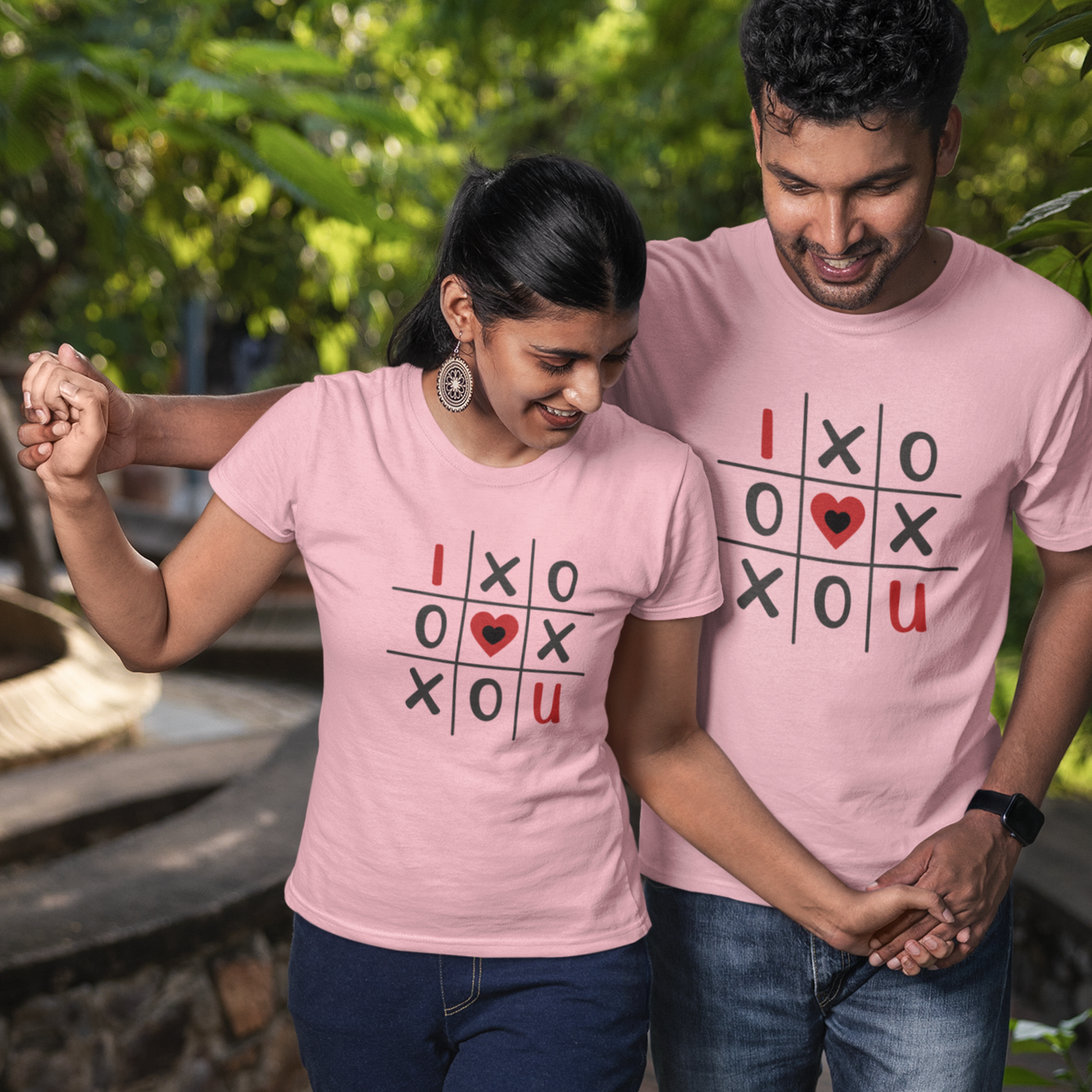 Love Game  - Tic Tac Toe Couple T-shirts | Peachy Mind Unisex 100% Cotton T-Shirt