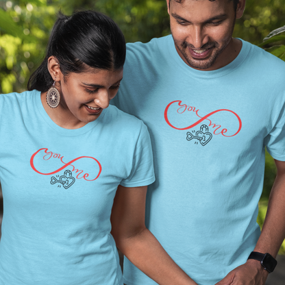 You & Me Couple T-shirts | Peachy Mind Unisex 100% Cotton T-Shirt