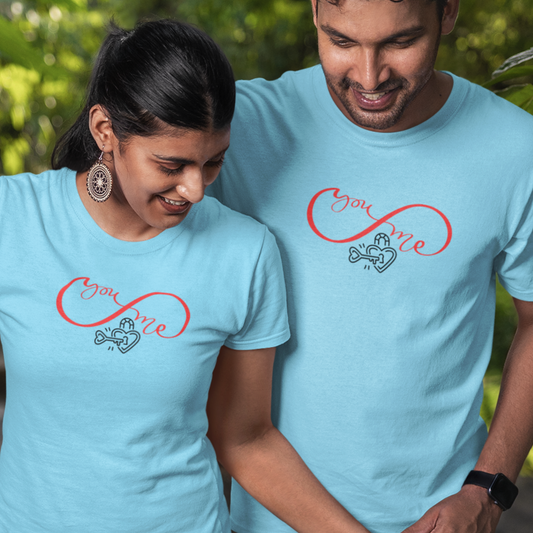 You & Me Couple T-shirts | Peachy Mind Unisex 100% Cotton T-Shirt
