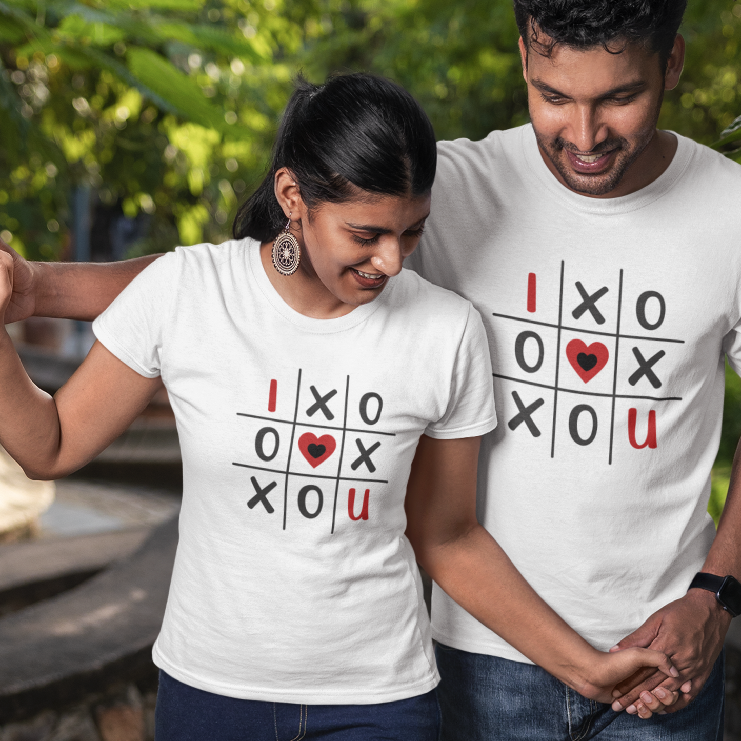 Love Game  - Tic Tac Toe Couple T-shirts | Peachy Mind Unisex 100% Cotton T-Shirt